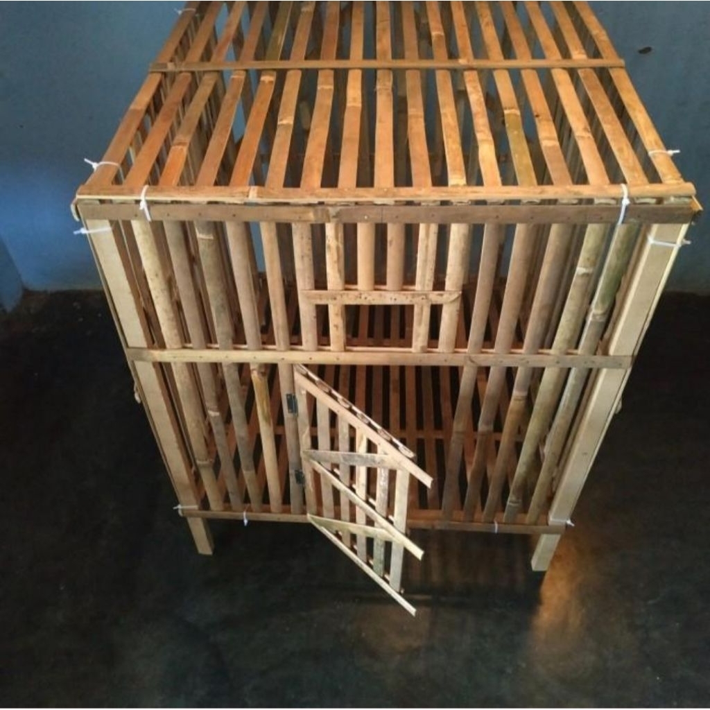 kandang ayam bambu kotak lipat