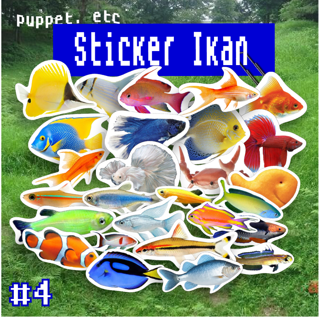 

Sticker Ikan Aesthetic Premium Vinyl Waterproof Dekorasi Buku Laptop Tumblr (27pcs)