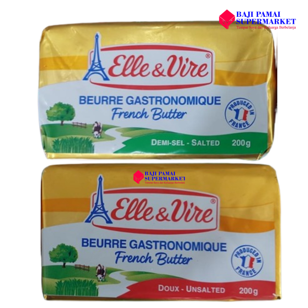 

ELLE & VIRE Butter 200GR - Elle&Vire French Butter - Salted / Unsalted