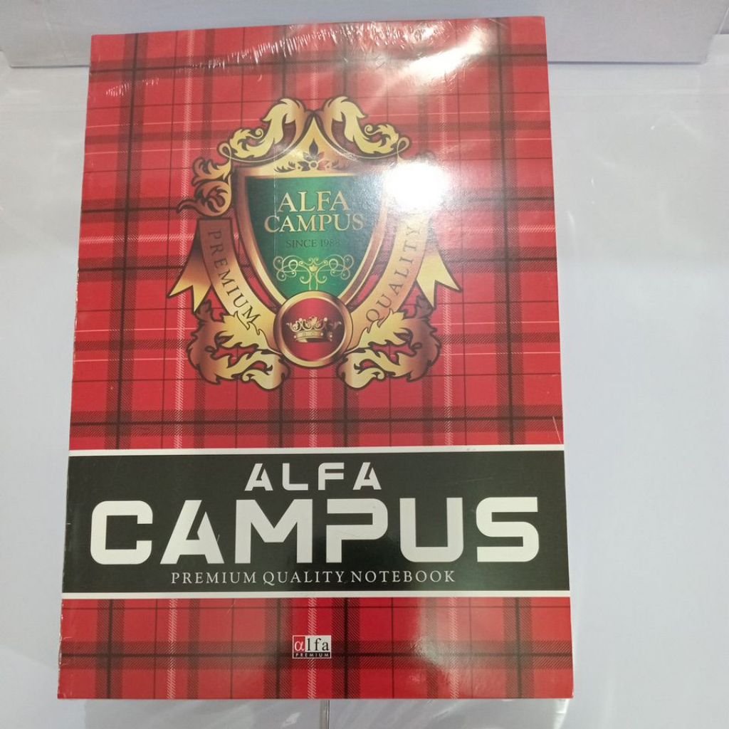 

BUKU CAMPUS ALFA isi 36 lembar/ HARGA PER PAK 10 BIJI. buku besar boxy
