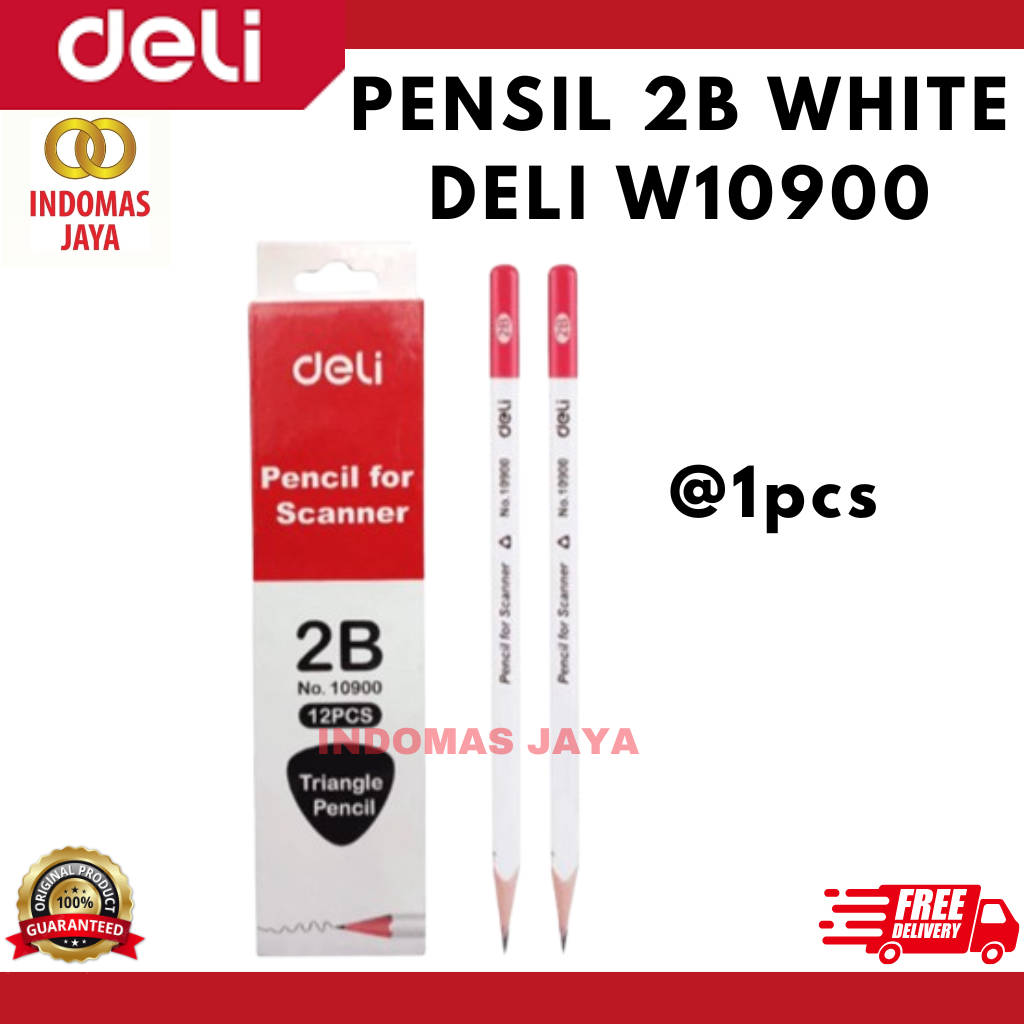 

Deli W10900 Pensil Kayu Graphite Pencil 2B / Pensil 2B (HARGA PER PCS)