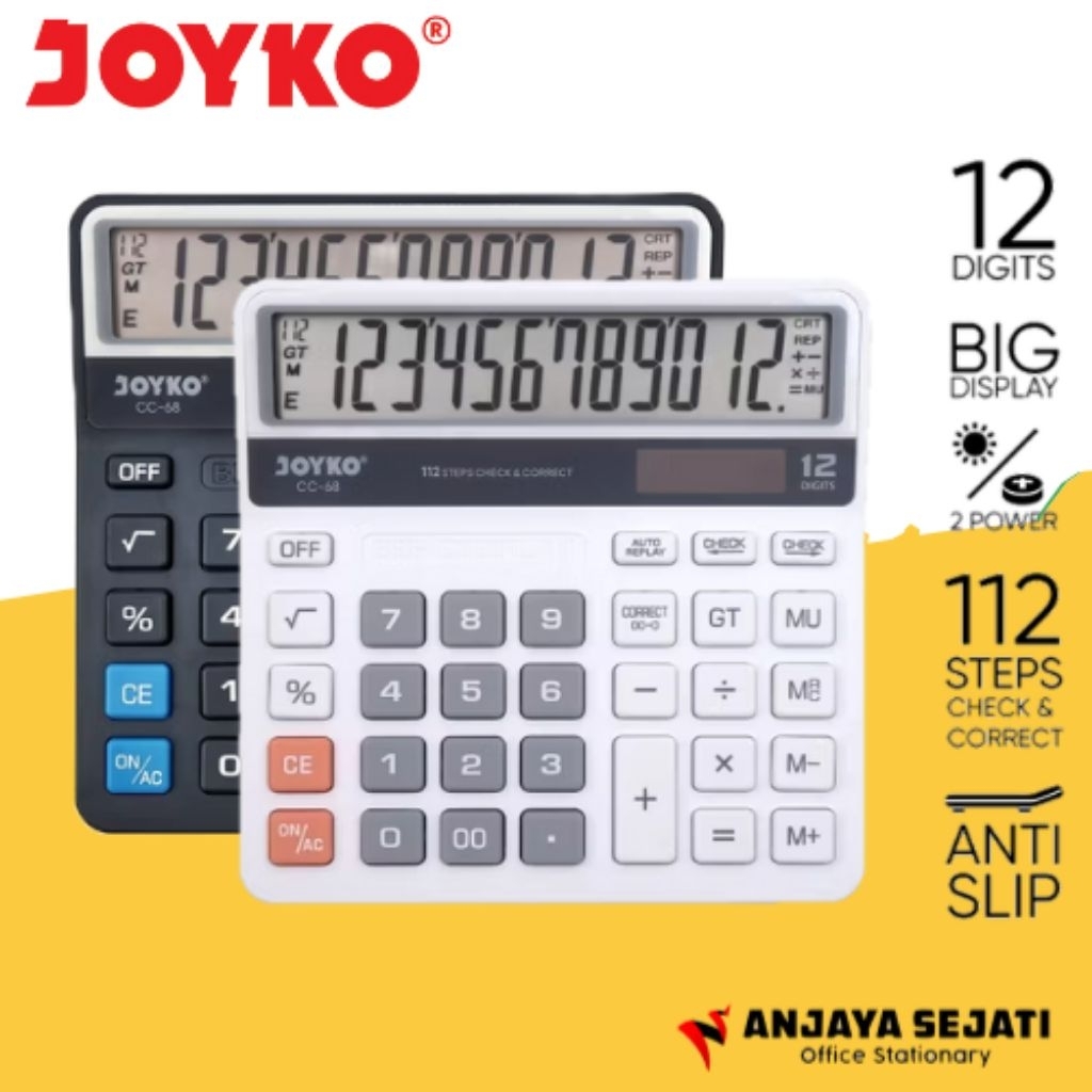 

Kalkulator Joyko 12 Digit CC - 68
