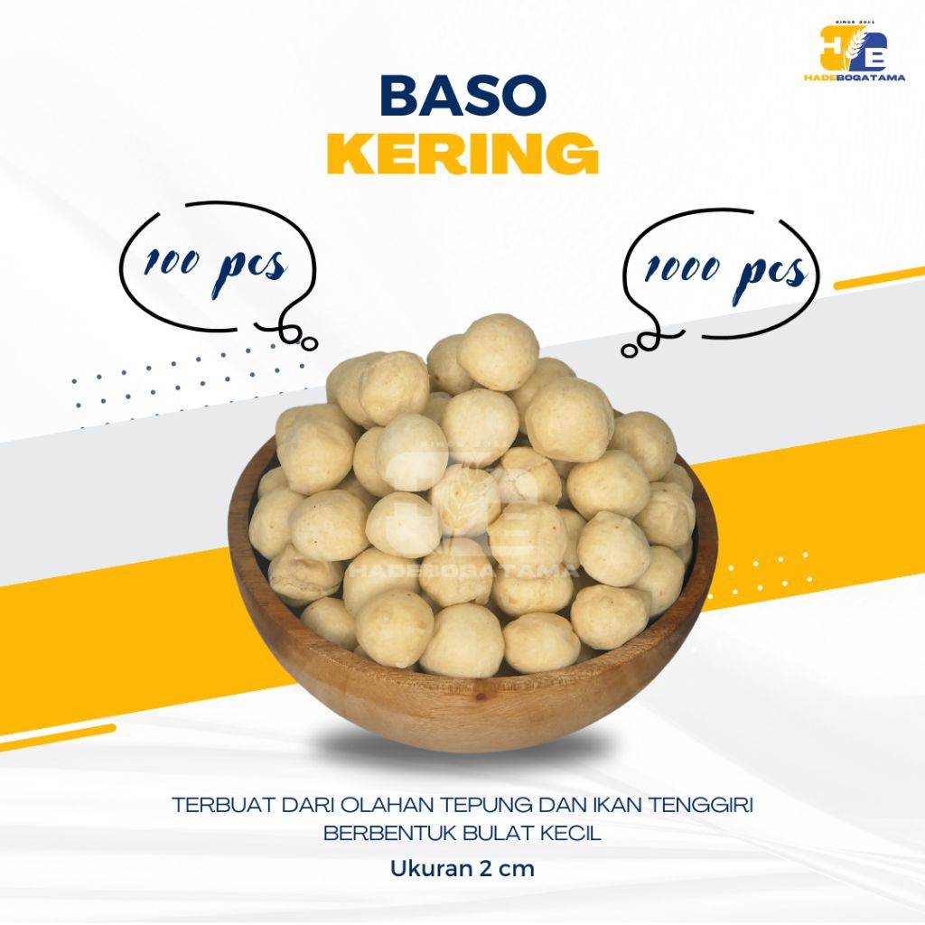 

Baso Kering Isi 100 Pcs (Bks)