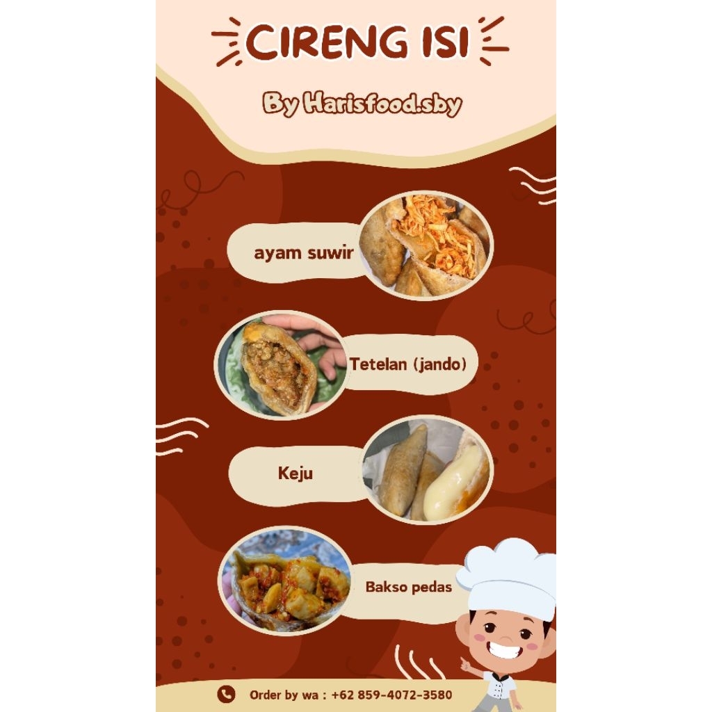 

CIRENG ISI AYAM, JANDO, BAKSO, KEJU