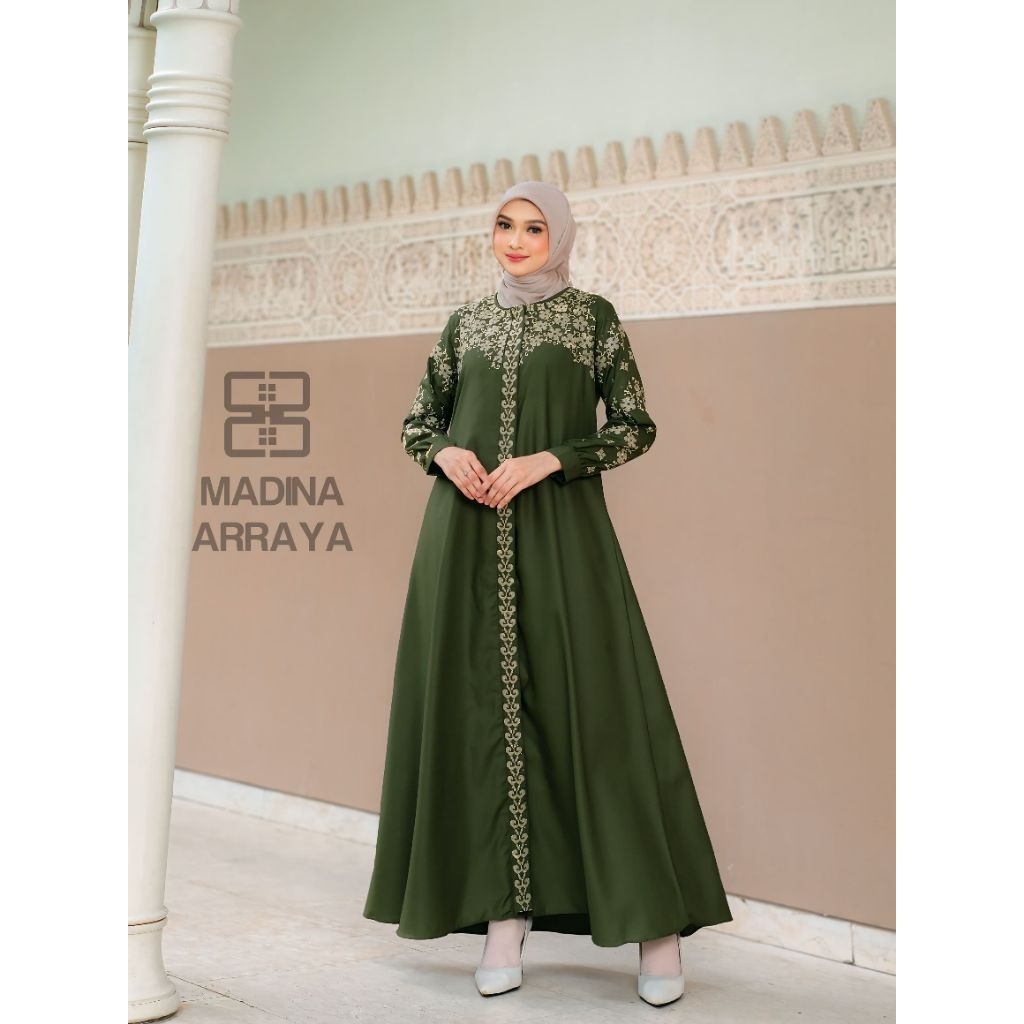 Gamis Arraya Bordir Wanita Bahan Katun Toyobo/Gamismurah/ORI Guzel