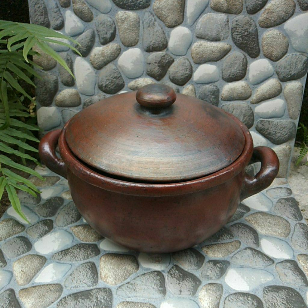 PANCI TANAH LIAT 18CM PANCI JAMU PANCI GUDEG PANCI GERABAH NATURAL ALAMI
