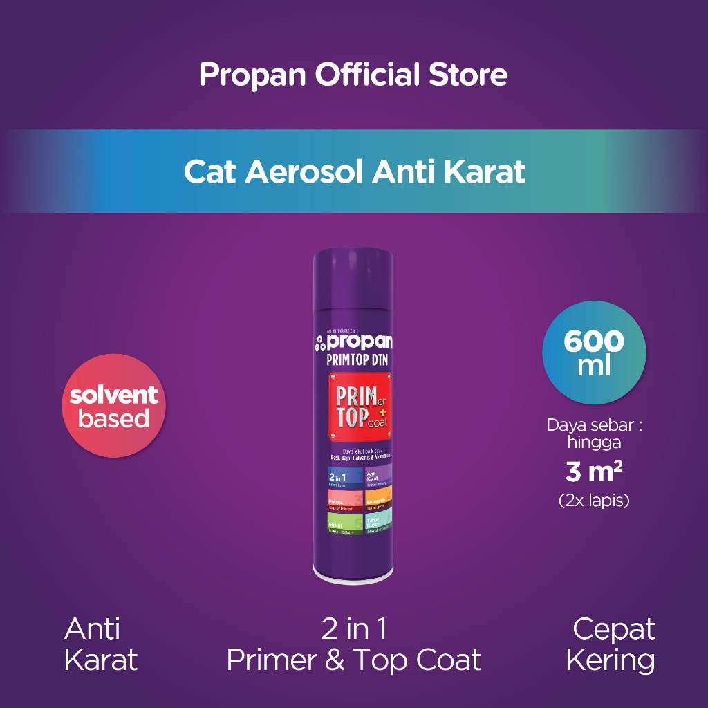 Propan Primtop Cat Semprot Untuk Besi Dengan Anti Karat