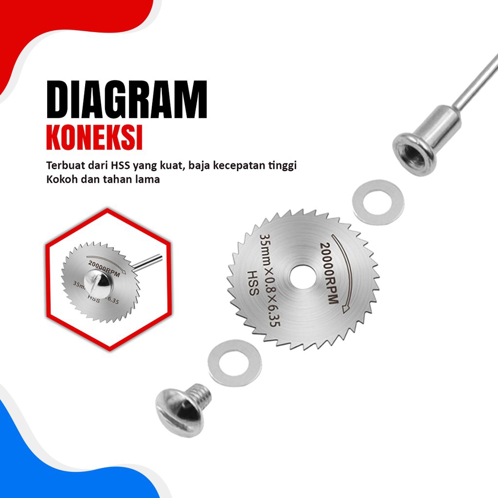 Mata Gergaji Baja Kecepatan Tinggi Set Mata Gergaji Kecil Mata Potong Gerinda Listrik Mata Gergaji