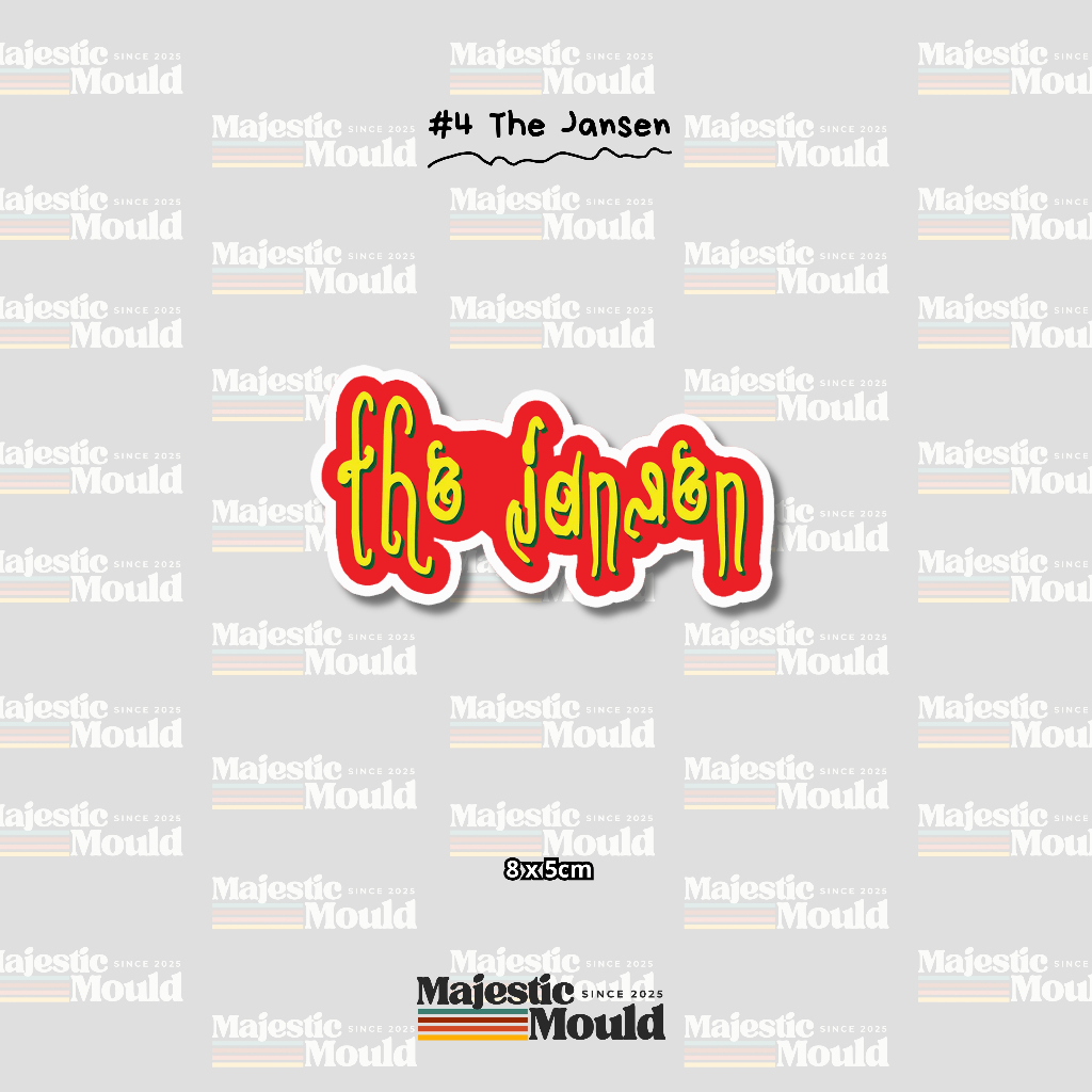 

#4The Jansen– Stiker Band Vinyl Glossy | Tahan Air & Luntur (Laptop/Helm/Tumbler/dan media lainnya)