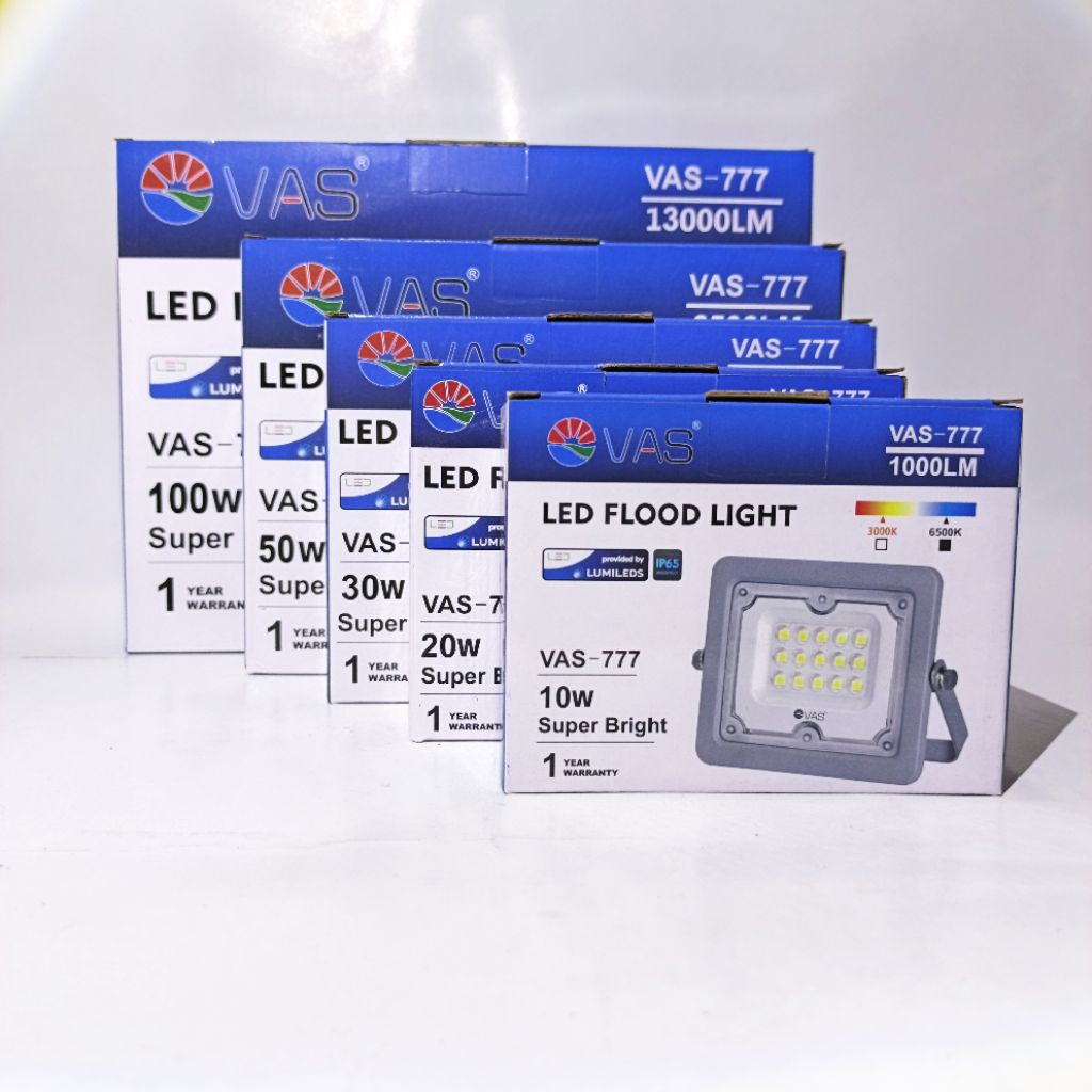 Vas Lampu Sorot Vas-777 10,20,30,50,100 Watt Cahaya Putih Kotak