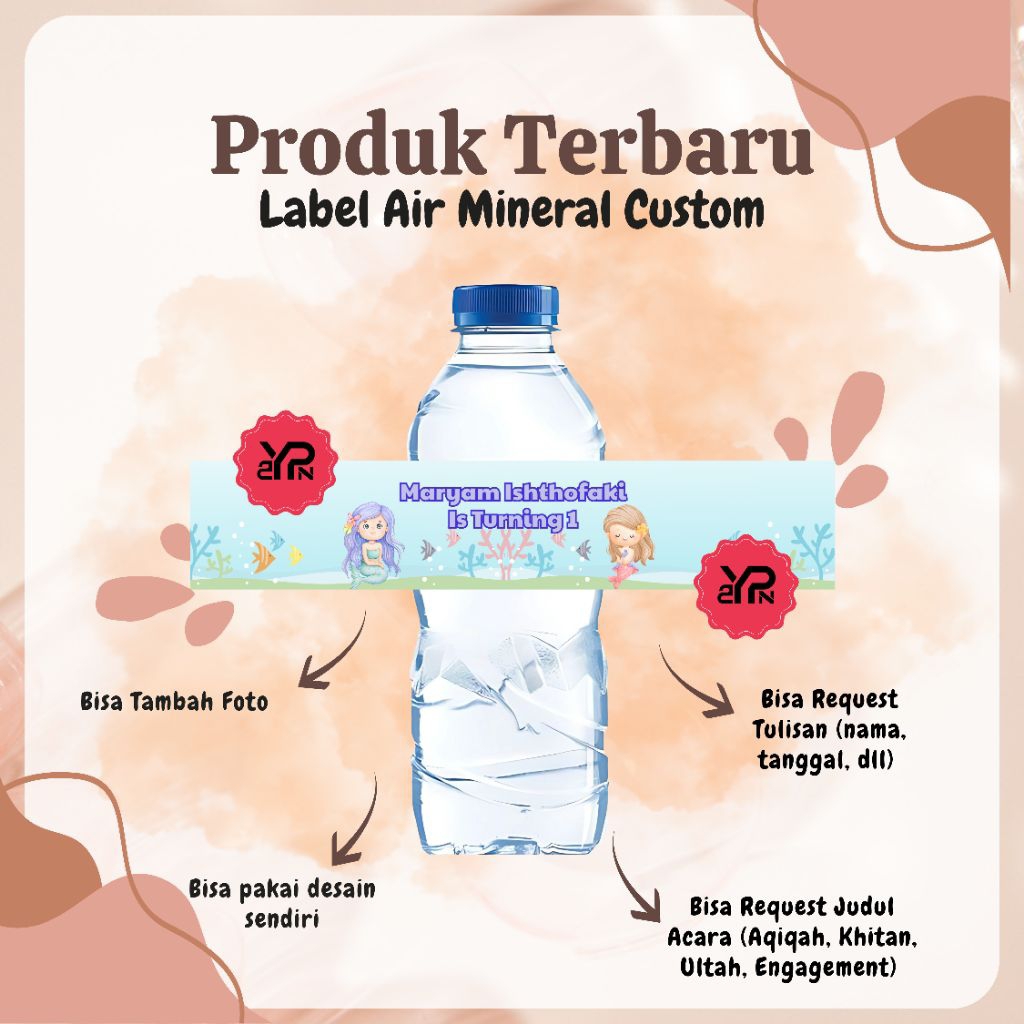 

LABEL AIR MINUM 330 ML CUSTOM - BISA REQUEST TEMA - BISA TAMBAH FOTO