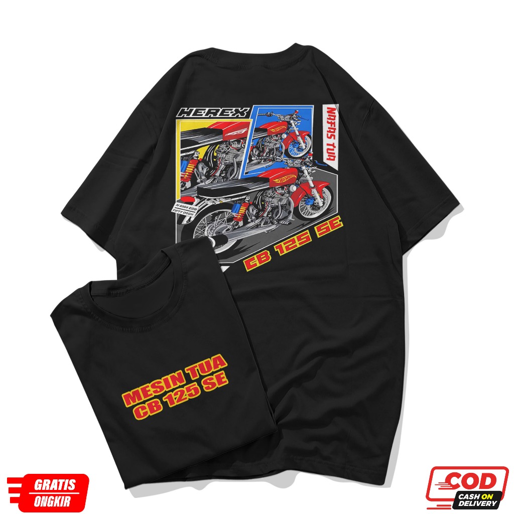 Kaos Baju CB 125 SE / Kaos Motor Honda Classic / Kaos Pria Wanita