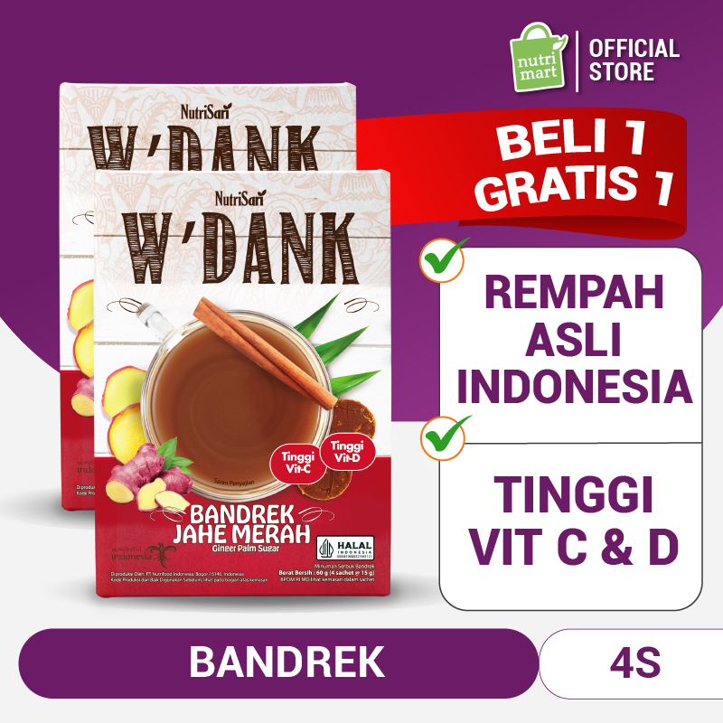

Spesial Promo - Twin Pack - W’Dank Bandrek 4 Sachet - Expired Kurang dari 6 Bulan