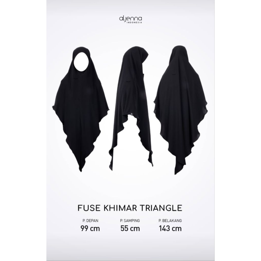 NWT aljenna Fuse Khimar Triangle Jetblack Premium