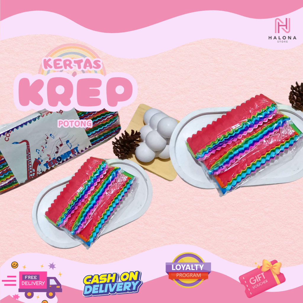 

100pcs Kertas krep / Crape Paper / Kertas Crape potongan / Krep Potong