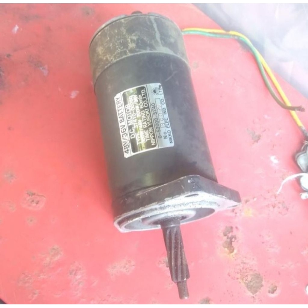 Dc Motor Nippon Yusoki 48V 300W Bekas Copotan Motor Porklip