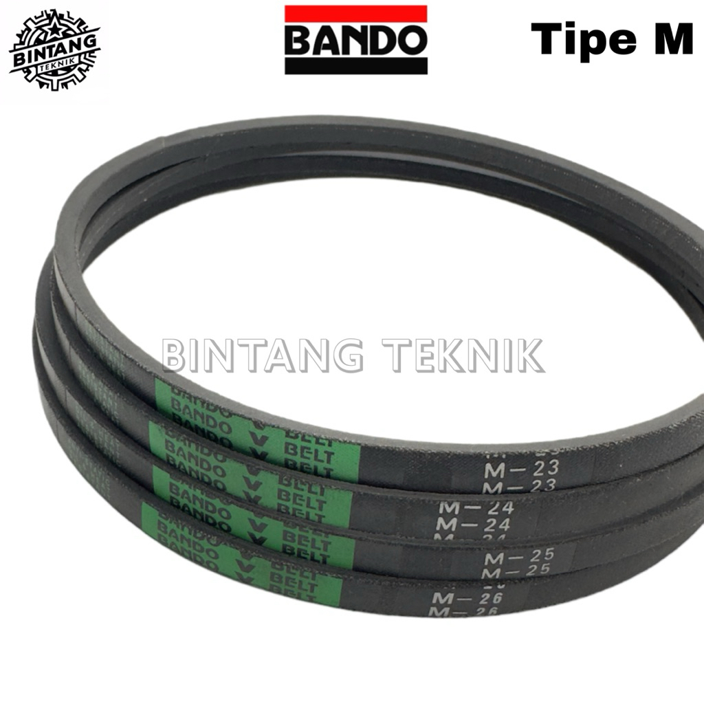 V-BELT BANDO TIPE M [M20-M37] / VBELT BANDO M / VANBELT BANDO M / FANBELT BANDO / TALI KIPAS BANDO M
