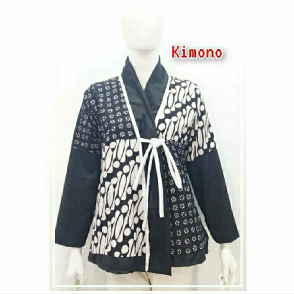 Blus Kimono Lereng Truntum Batik Solo Blus Batik Wanita