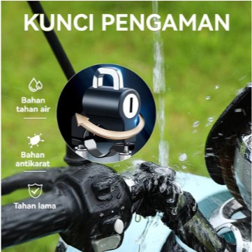 Gembok Helm anti maling motor | kunci pengaman helm untuk stang motor | Anti Theft Helmet Lock/ Kunc