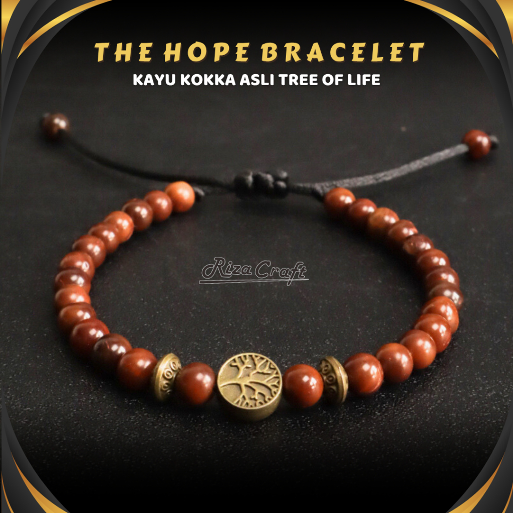 THE HOPE - Gelang Serut Kayu Kokka Koka Kaokah Kaukah Sekat Tree Of Life Asli Original Untuk Pria Wa