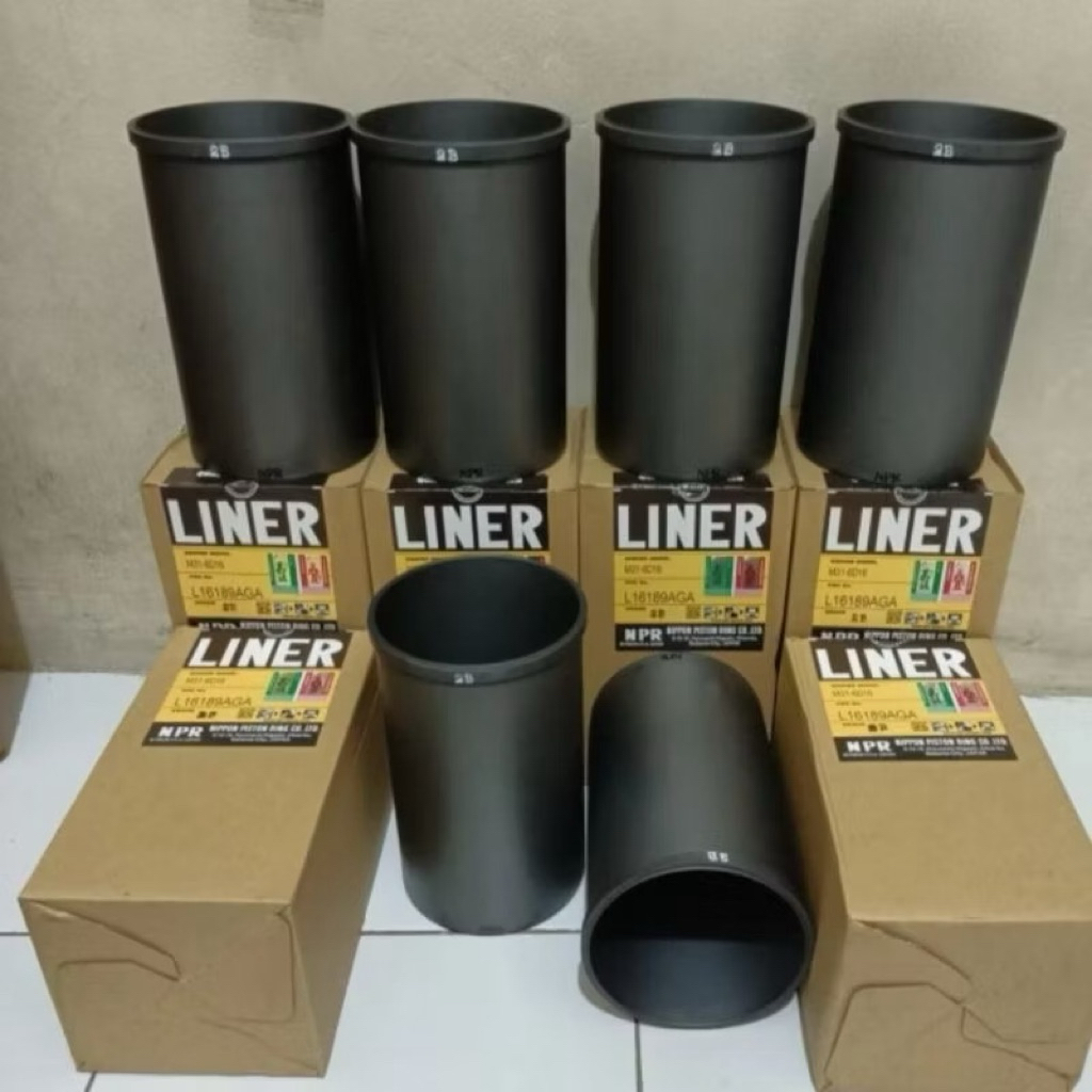 LINER BORING MITSUBISHI 6D16T BIBIR NONJOL NPR TIPE 2B ME072570 1SET 6PCS