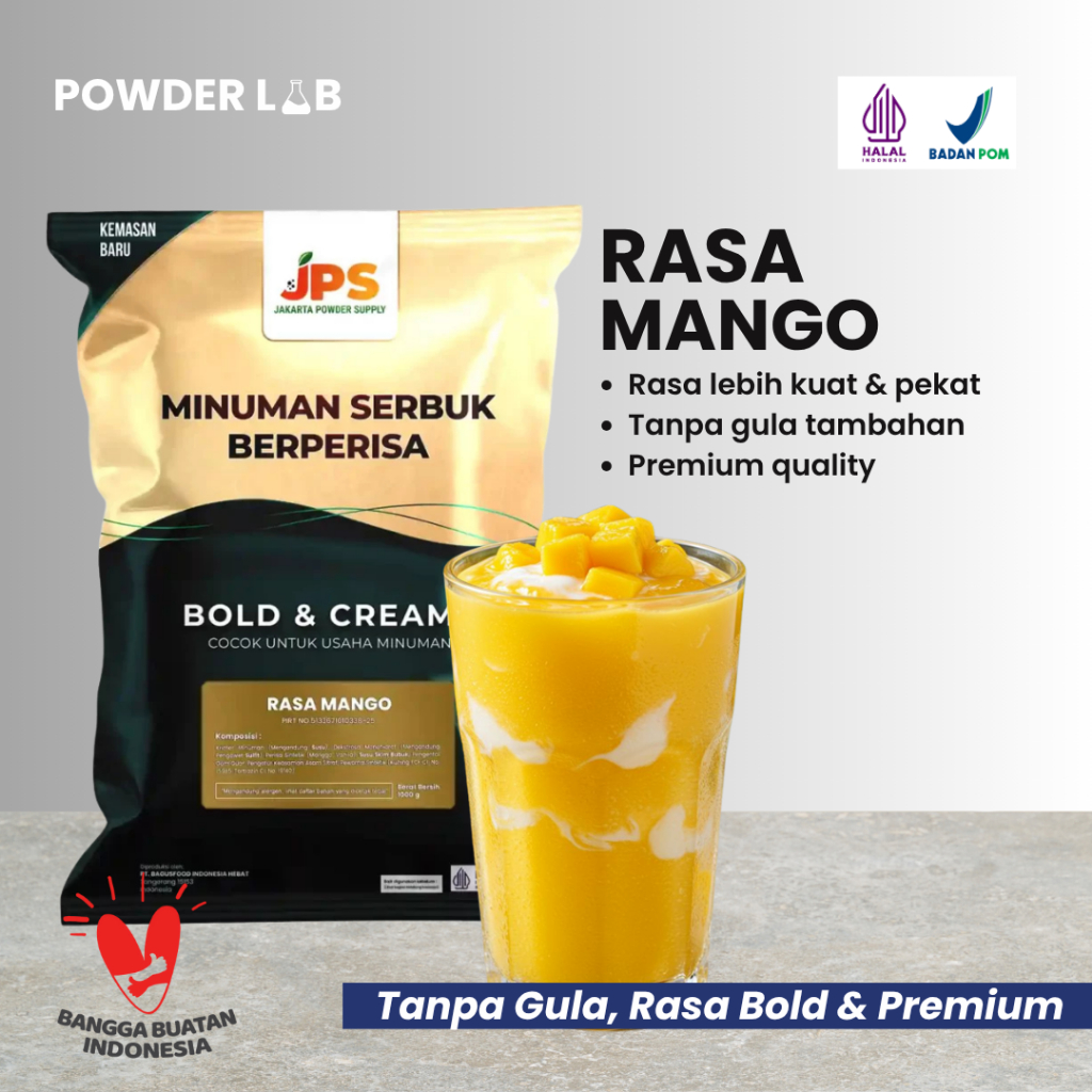 

Bubuk Minuman JPS Rasa Mangga 1 KG - Powder Drink Mango Premium Plain