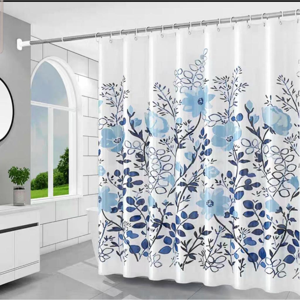 Tirai Kamar Mandi Anti Air Bahan PEVA / Tirai Shower 200x200cm