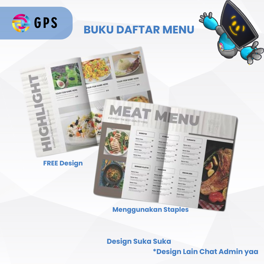 GVIBES - CUSTOM CETAK BUKU MENU MAKANAN MINUMAN CAFE CUSTOM