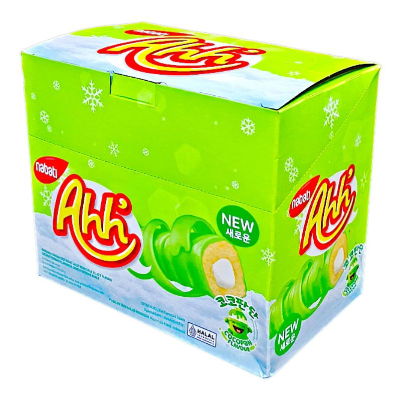 

1 BOX Nabati Ahh COCOPAN Flavour Makanan Ringan Ekstrudat Salut Krim Rasa Kelapa Pandan / Coconut Pandan Flavoured Coated Extrude Snack 80gr ( 20 bungkus/Pieces @4gr )