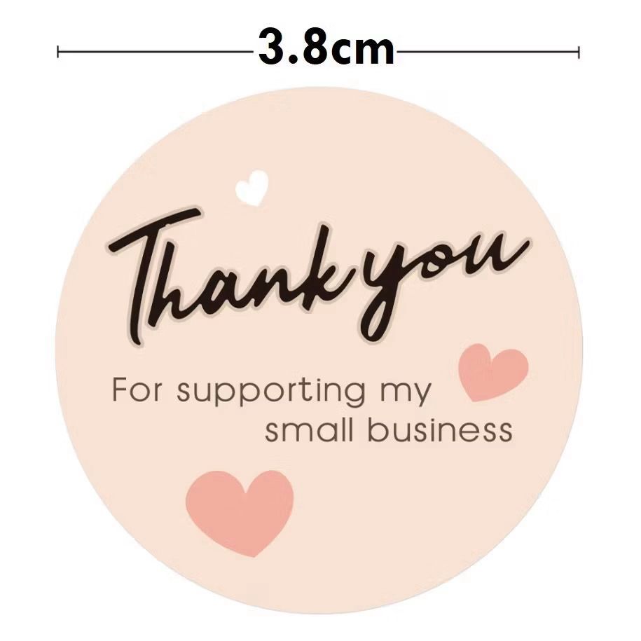 

25PCS STICKER LABEL BULAT BESAR UK 3.8CM