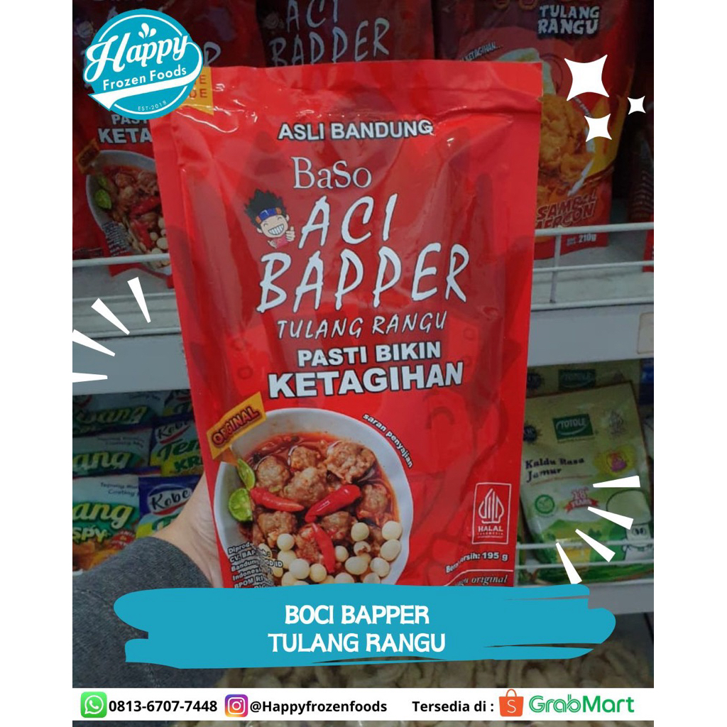 

BOCI BAPPER TULANG RANGGU I BASO ACI BAPPER I HAPPY FROZEN FOODS PALEMBANG