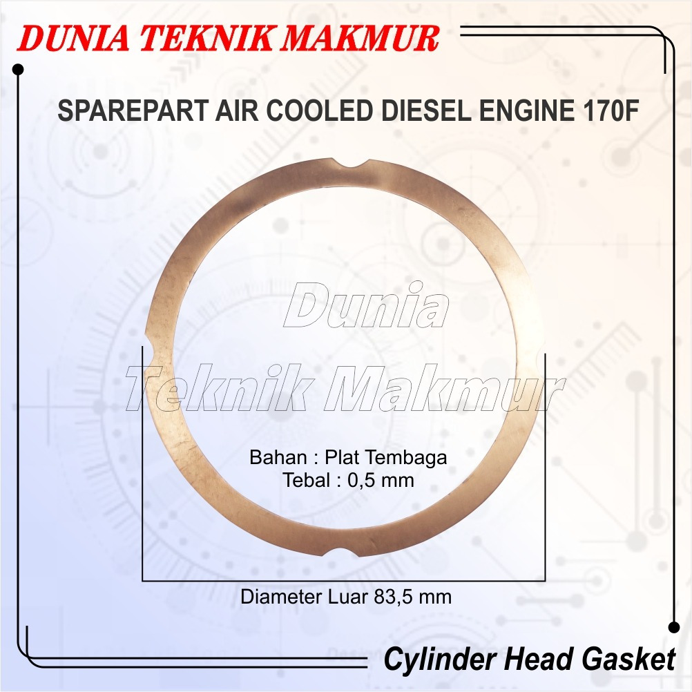 170F CYLINDER HEAD GASKET / PAKING KOP / PAKING DEKSEL MESIN DIESEL / SPAREPART AIR COOLED DIESEL EN