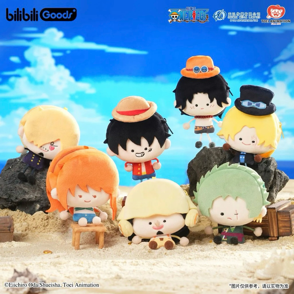 BiliBiliGoods One Piece Coin Purse Luffy Zoro Ace Sanji / Gantungan Boneka One Piece Anime / Dompet 