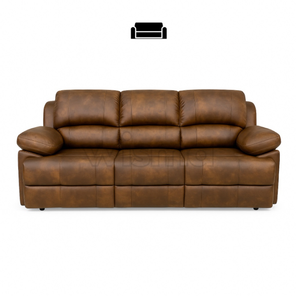 Sofa 3 Seater Italy Roma Castilian Leather Kulit 3 Dudukan - Tiga Dudukan - Tiga Seater