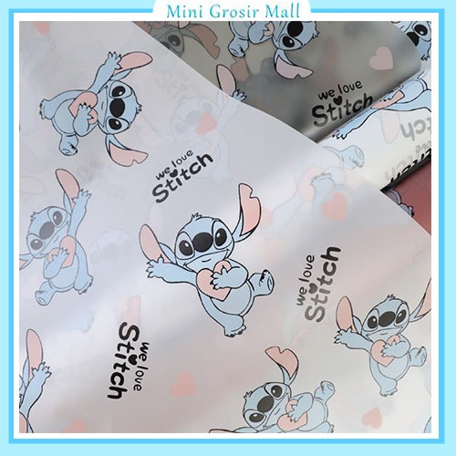 

20 Lembar Kertas Buket Transparant Color Cellophane flower wrapping motif stitch Kb86