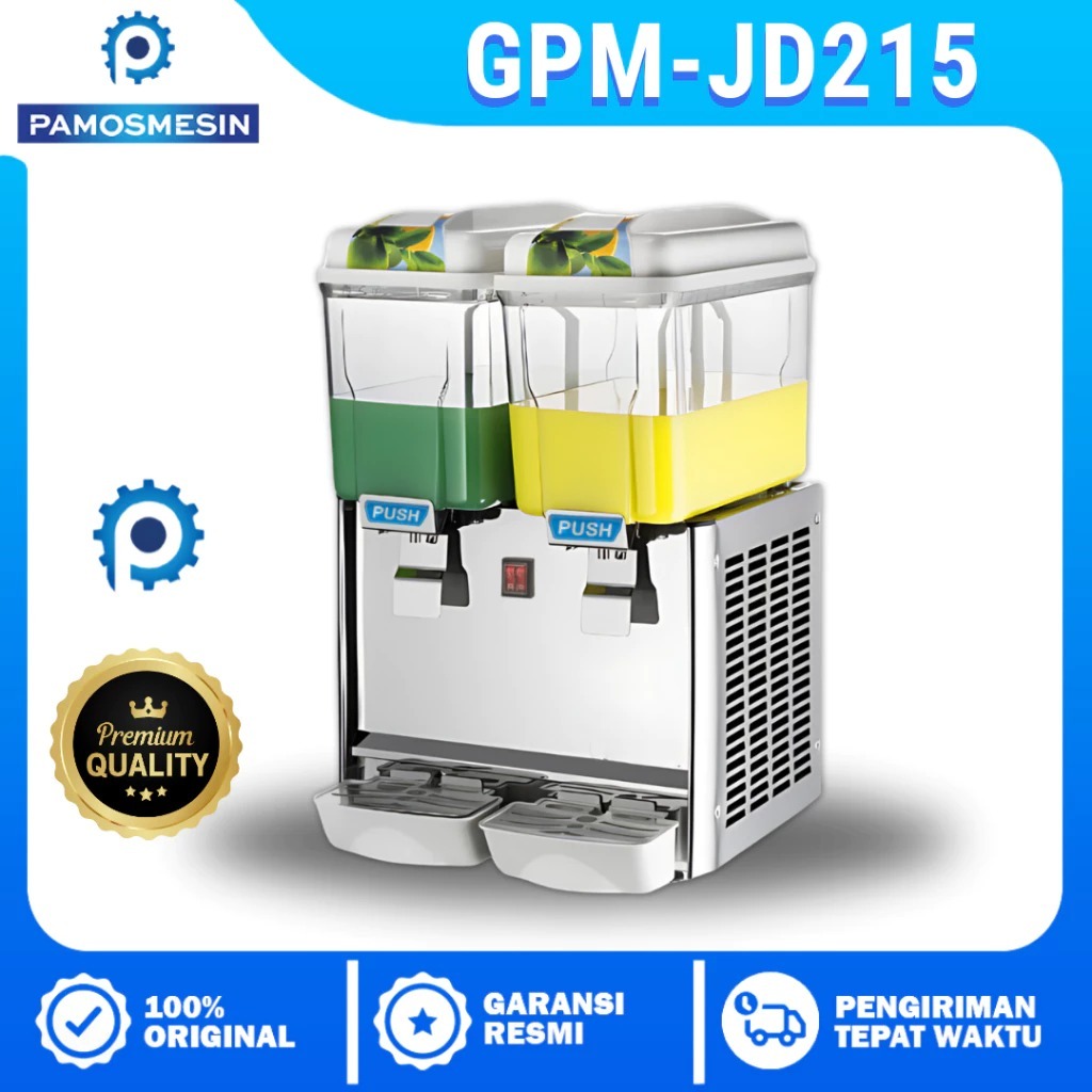 Pamosroom Juice Dispenser 2 Tank Stirring Type Jus Dispenser 2 Tabung Bowl JD215ST