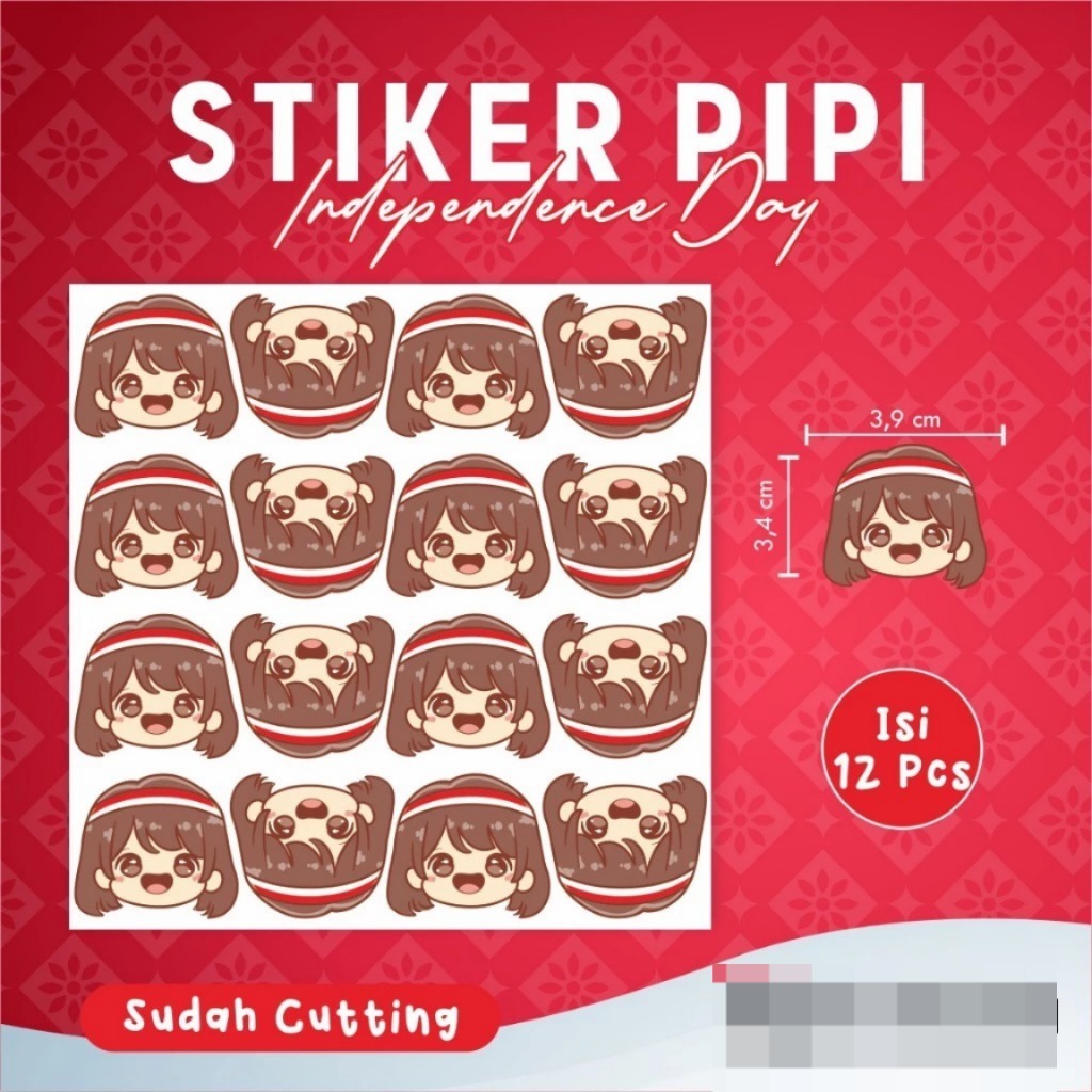 

STIKER PIPI SPESIAL KEMERDEKAAN INDONESIA - STIKER MERAH PUTIH INDEPENDENCE DAY CEWEK MERDEKA