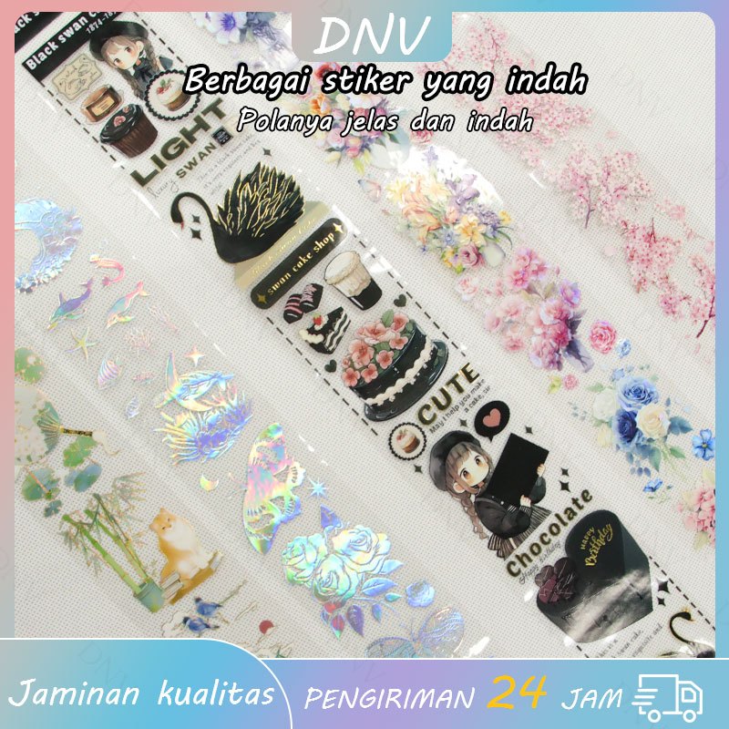 

Stiker Motif Kartun Lucu Anti Air/Dekorasi Handbook Scrapbook DIY/Stiker kartun tahan air PET