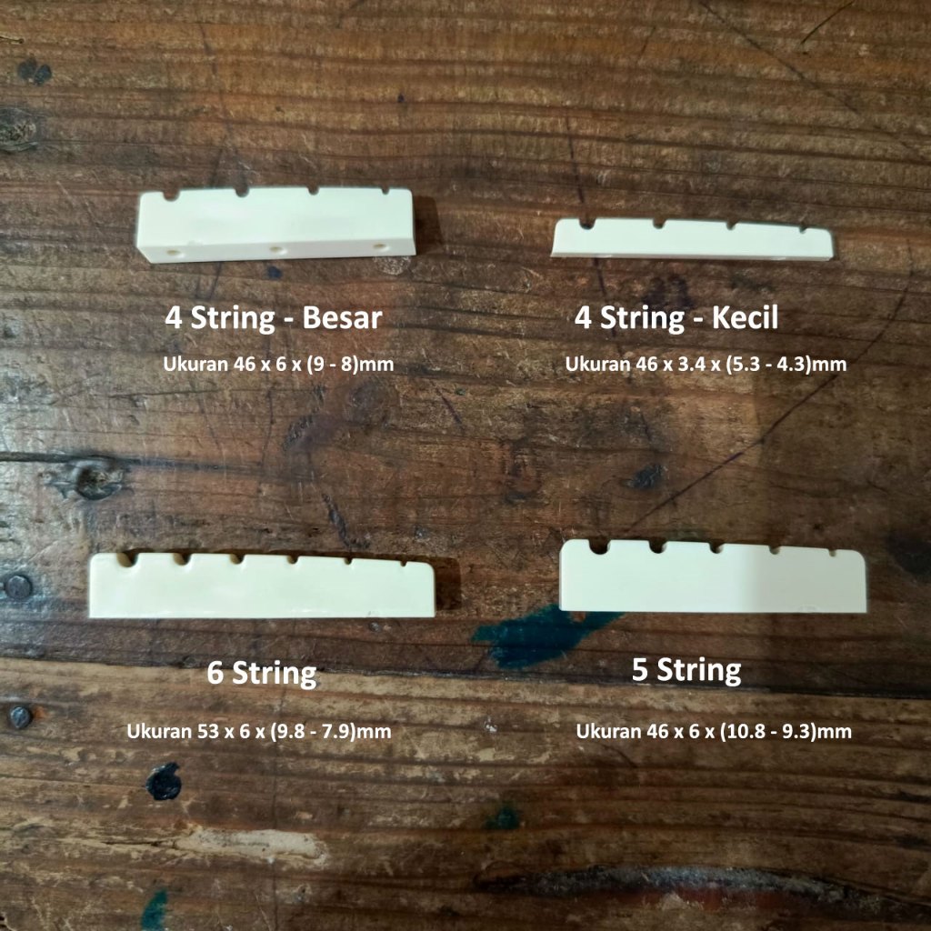 Nut Bass Elektrik 4 String - 5 String - 6 String Bahan Plastik ABS