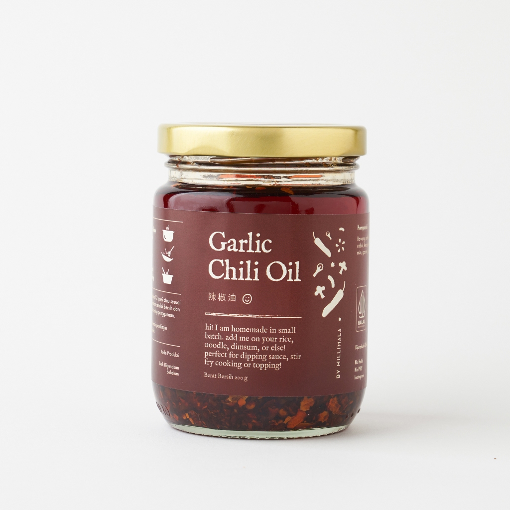 

Millimala - Garlic Chili Oil - Spicy Szechuan / Sichuan Chilli / Minyak Cabai