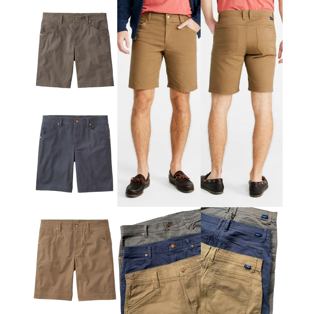 LL Bean Men's BeanFlex Canvas Shorts (9-inch inseam) - 8039