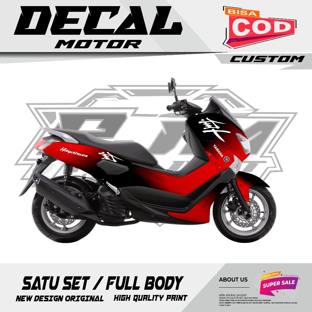 Decal Stiker Nmax Old Fullbody 2015 2016 2017 2018 2019 Terlaris - Decal Striping Nmax Old