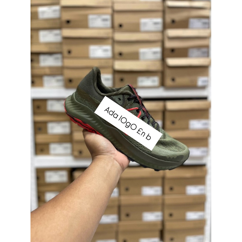 SEPATU PRIA TRAIL RUNNING ARMY GREEN ORIGINAL BNIB MEN SHOES