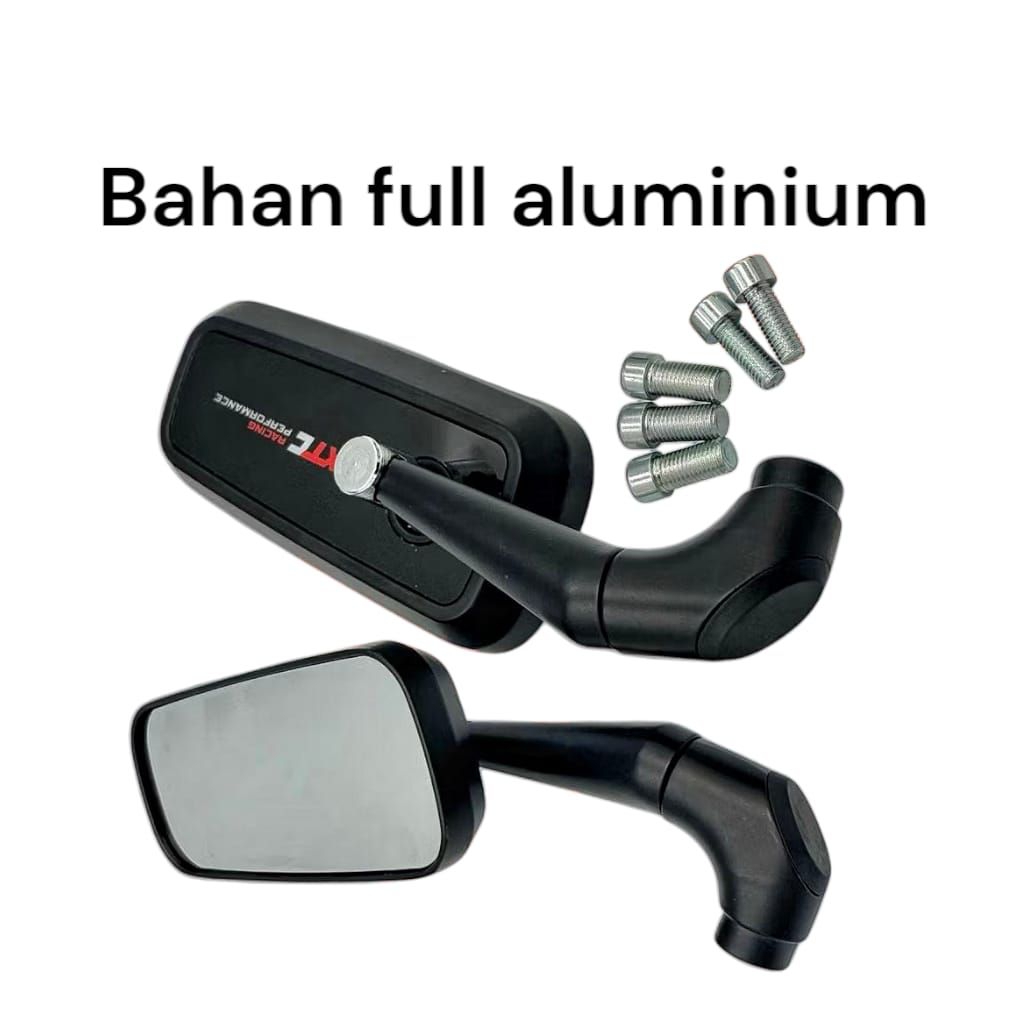 kaca spion tanduk kotak aluminium kaca spion motor kotak hitam