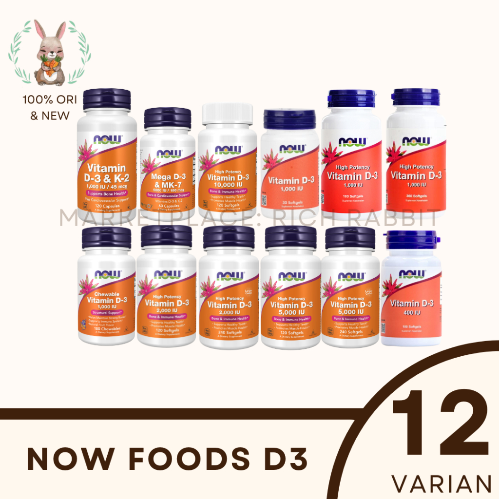 Now Foods Vitamin D3 D 3 1000 2000 5000 10000 IU K2 Mk7 400IU 2000IU
