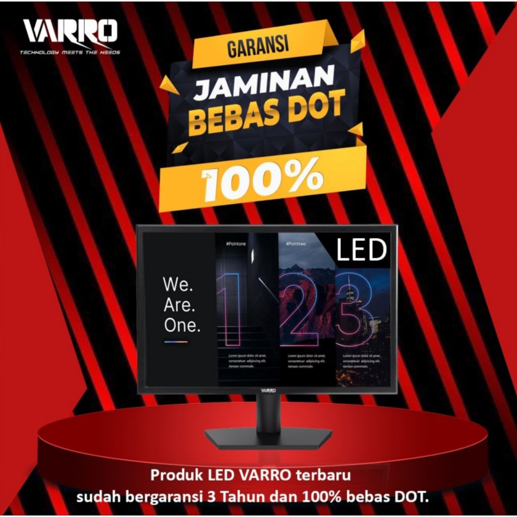 MONITOR LED GAMING VARRO 16” / 19" / 22" Inch Murah