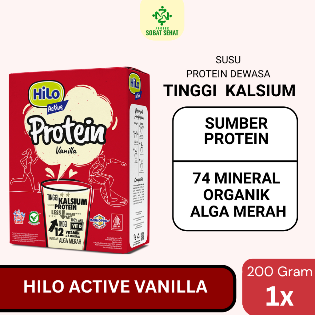 

Hilo Active Susu Tinggi Kalsium dengan Rendah lemak - 200 gram rasa Vanila