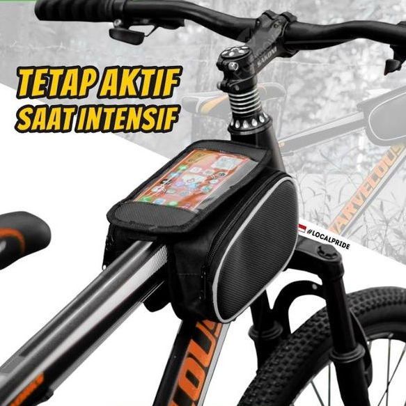 Pacific United - Tas Sepeda Touchscreen Waterproof Tas Stang Sepeda Lipat Mtb Universal