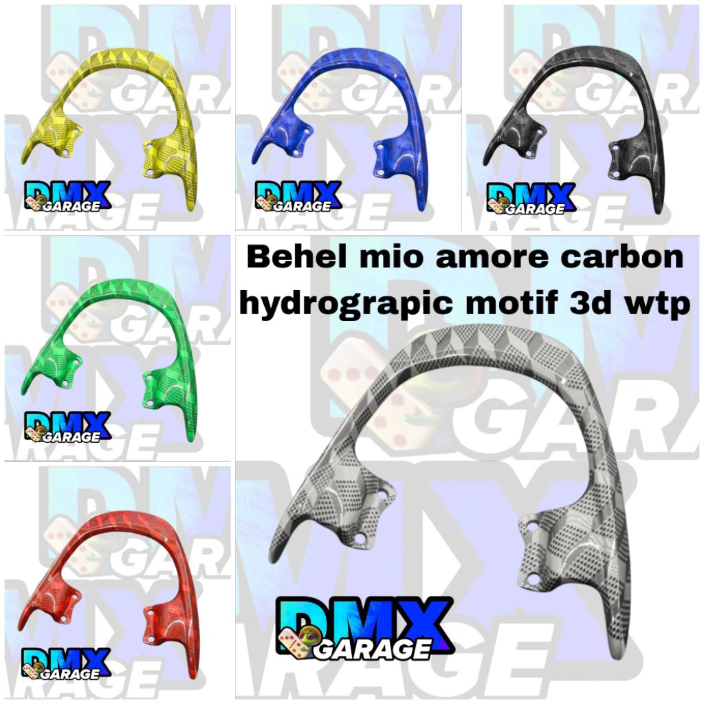 Behel mio amore carbon hydrograpic motif 3d wtp planger yamaha mio sporty / smile / soul karbu.