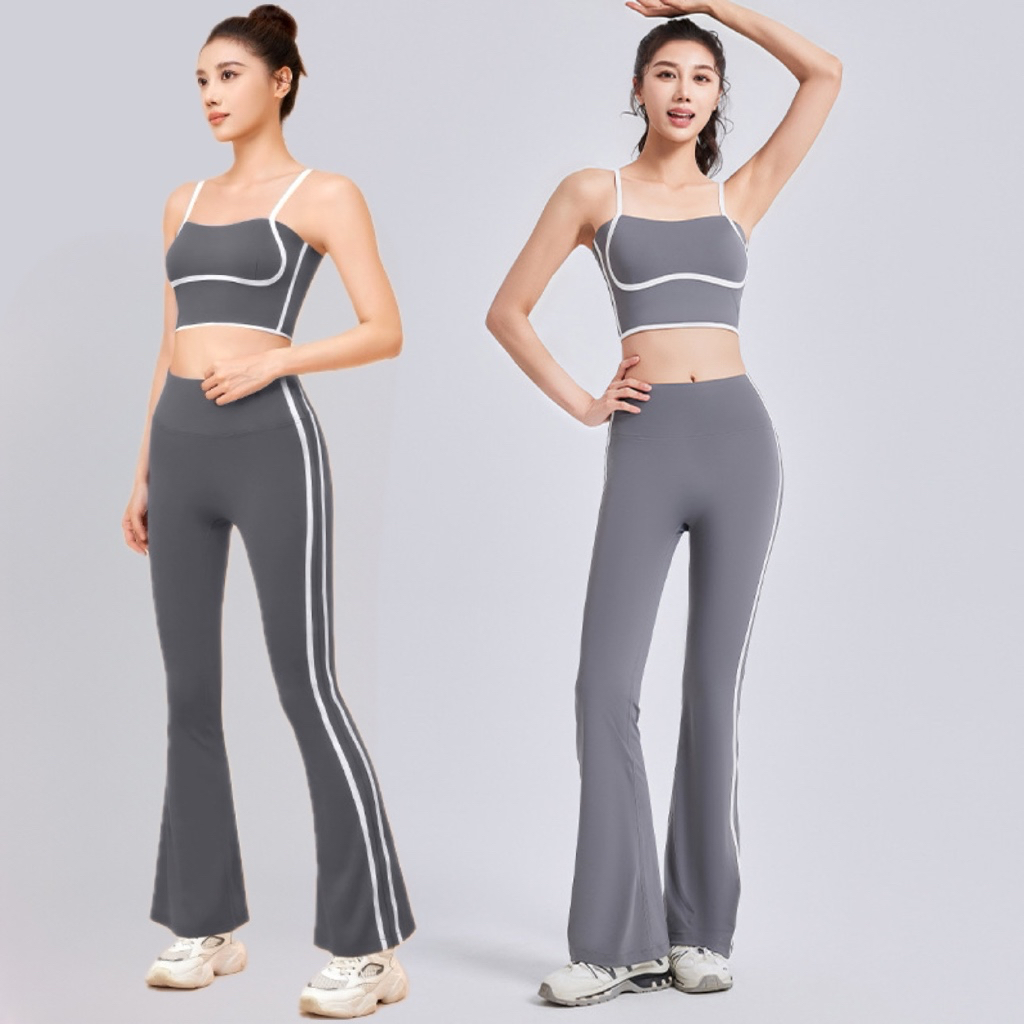MOON Kylie Set Bra Celana Panjang Pakaian Wanita Sport Olahraga Pilates/Yoga/Gym